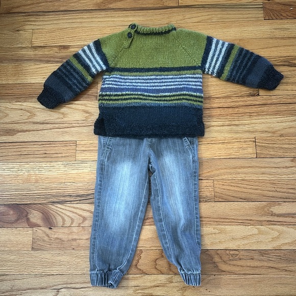 Toddler Boy Combination Set Sweater/T-Shirt/Denim Jogger Sz 18mo thru 3T - Picture 2 of 14